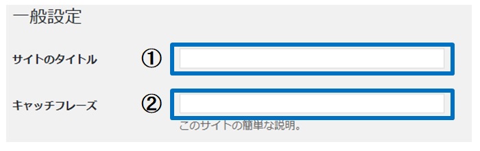 ブログタイトル設定