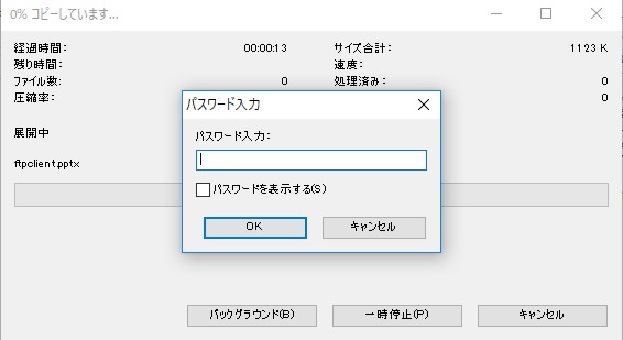パスワード入力