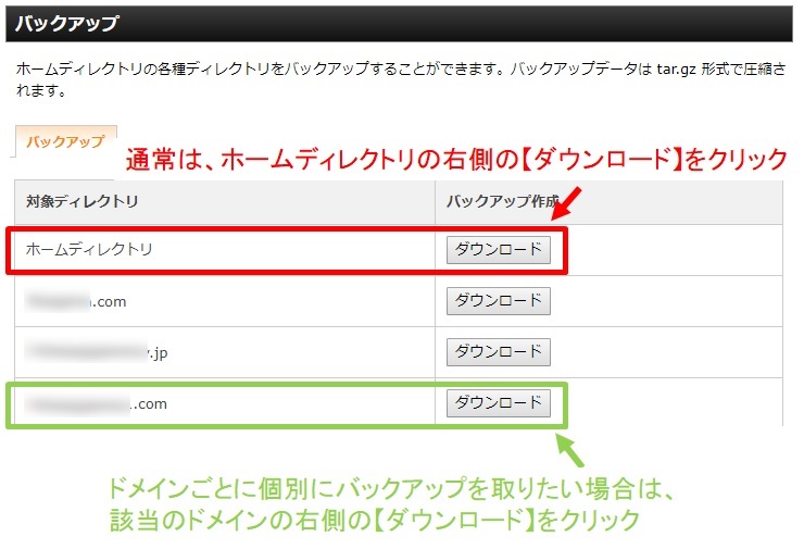 データファイルのバックアップ