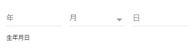 生年月日入力